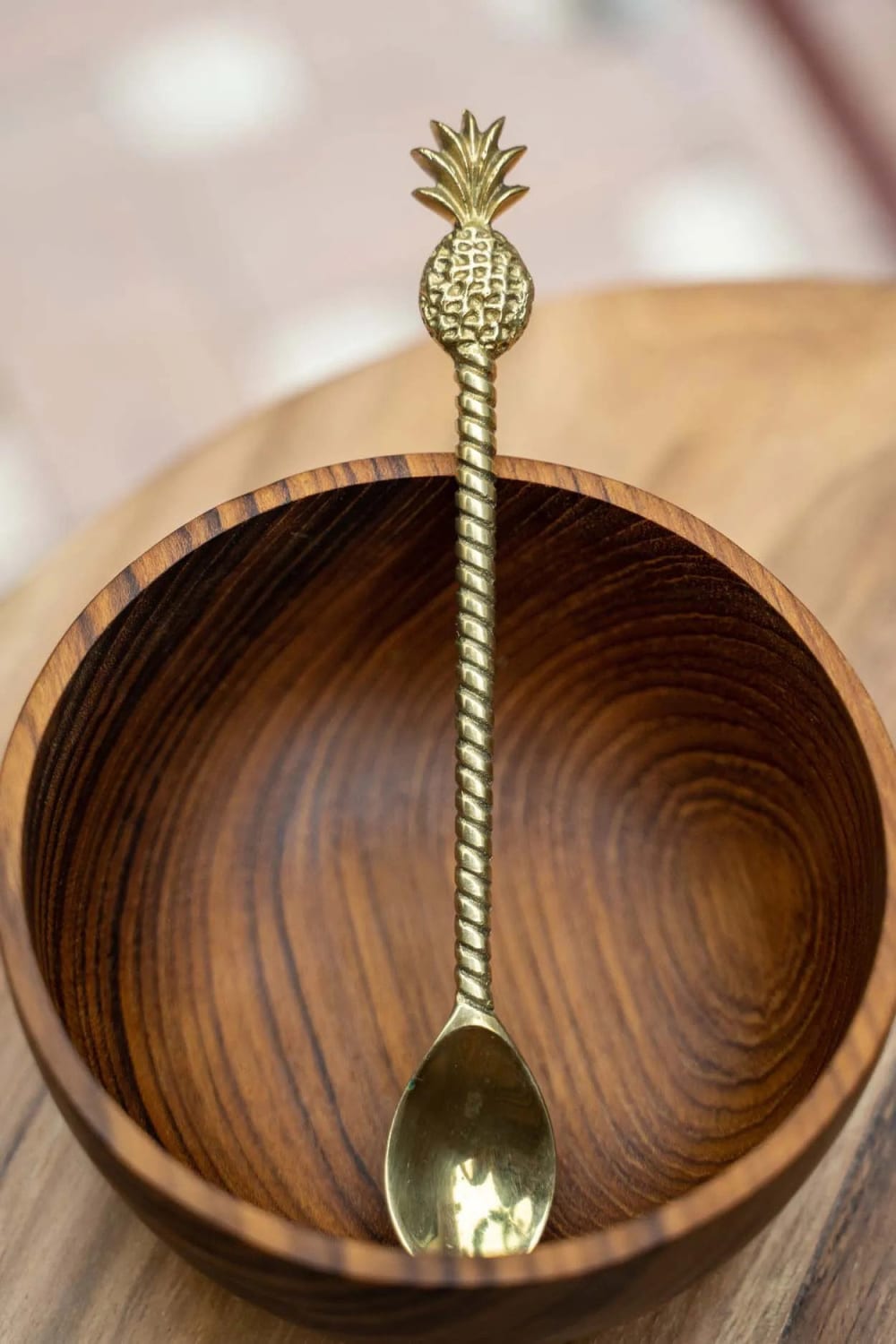 Bol bois de teck marron 15x15x8cm - Maisons du Monde