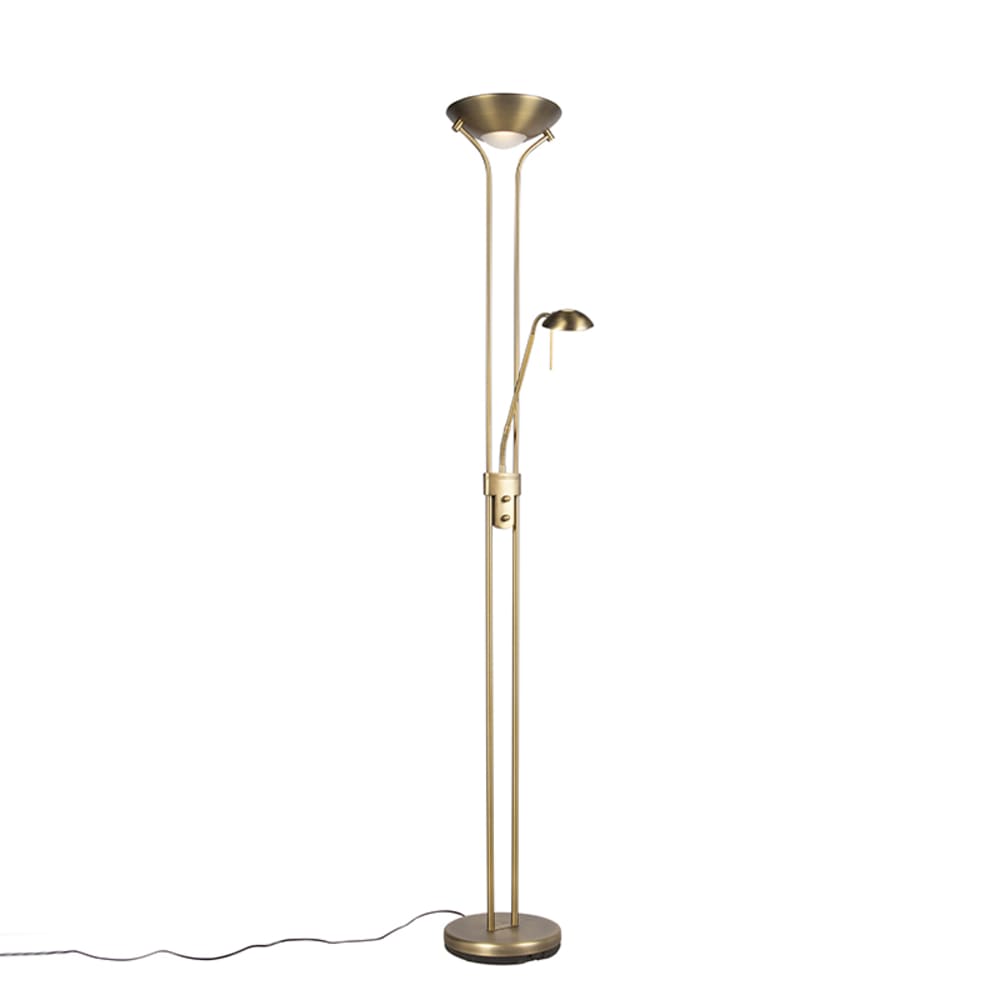 QAZQA Stehleuchte aus Stahl, bronze style modern Gold Metall