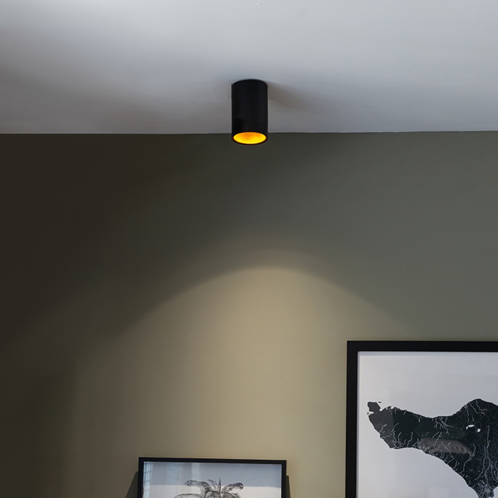Aufbaustrahler schwarz mit Gold - Maisons Du Monde