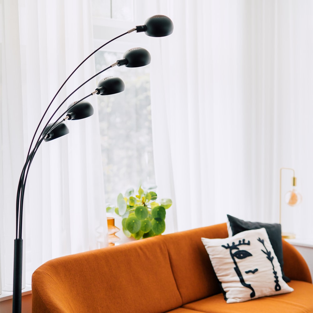 Stehlampe schwarz Gold 5 Lichter - Maisons Du Monde