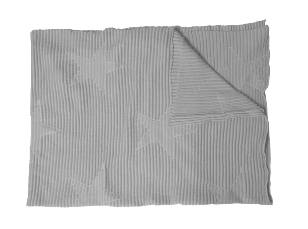 Couverture en coton gris 90x120