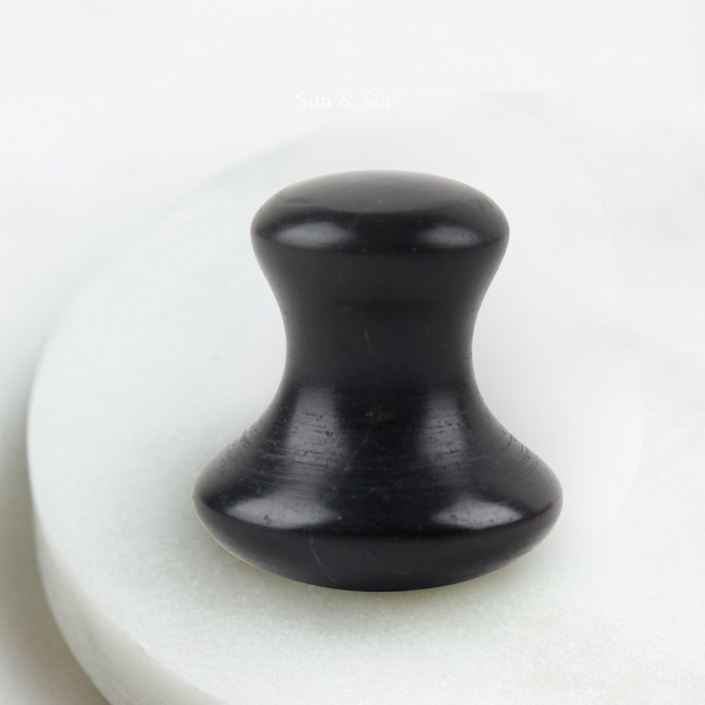 1 Piedra de serpentina Negro GuaSha Champ
