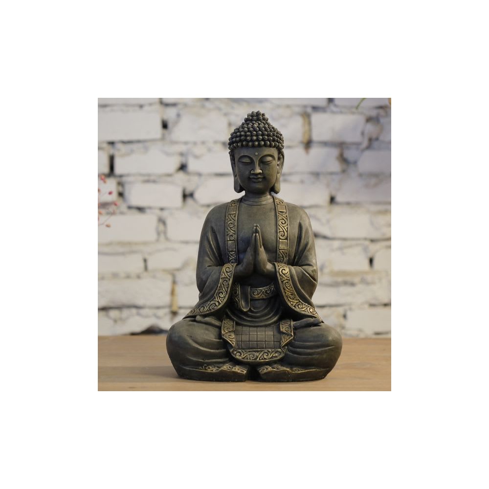 Estatua grande de meditación de Buda Zen - H37 - Maisons du Monde