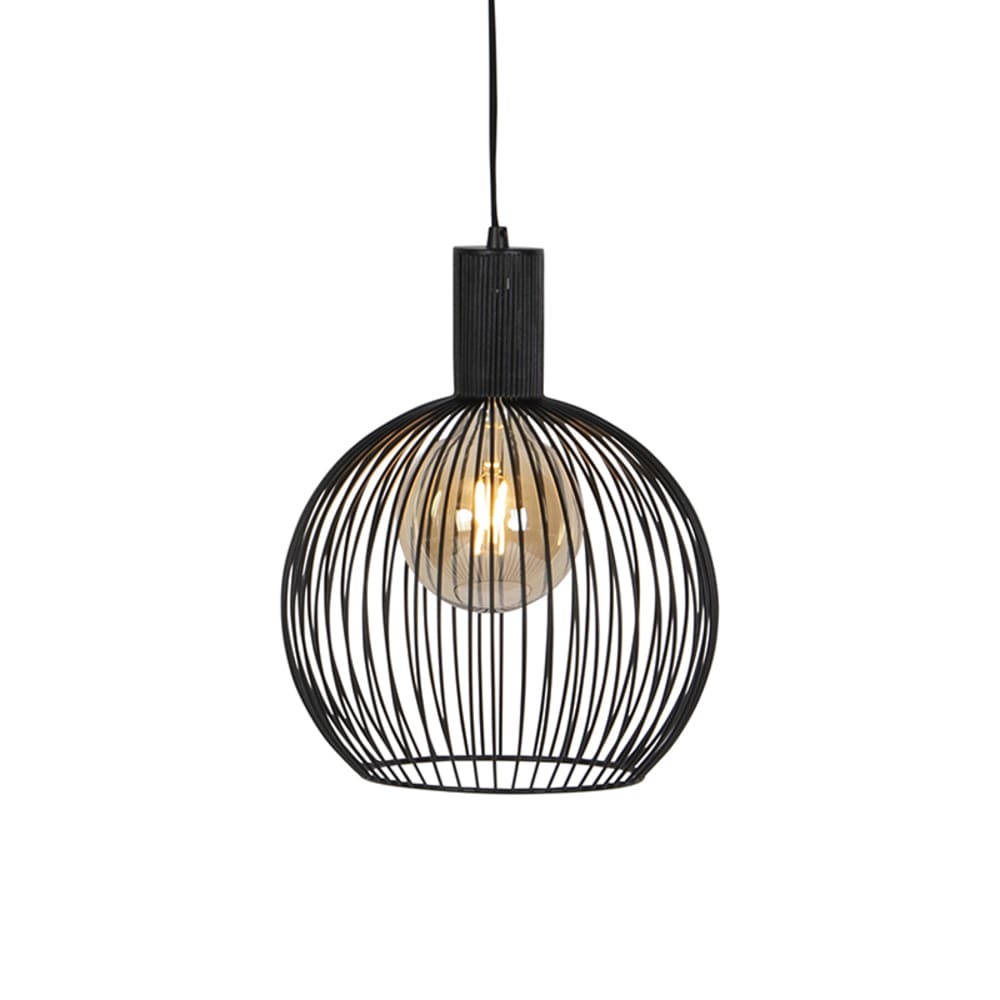 QAZQA Pendelleuchte aus Stahl, schwarz style modern - Metall