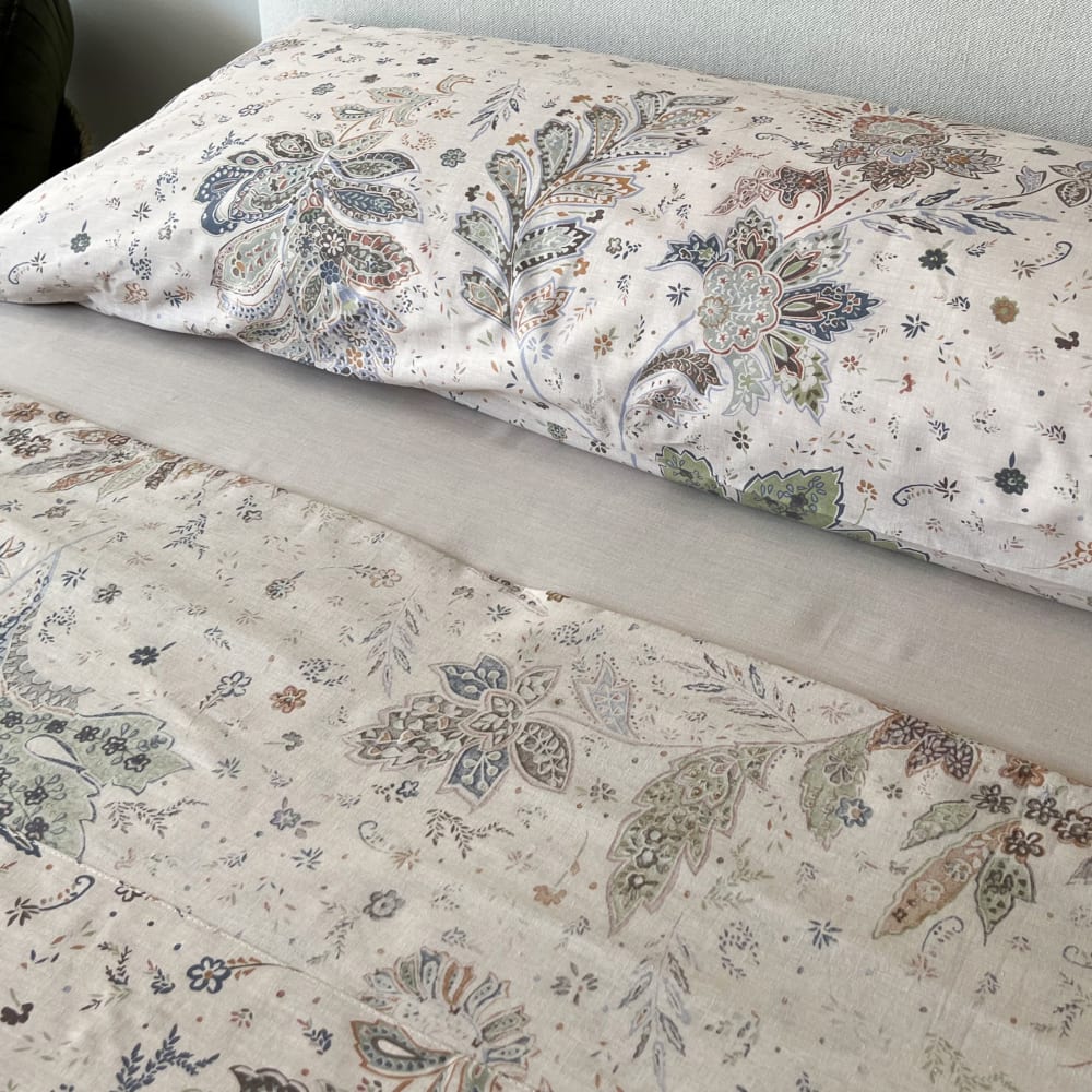 Juego de sábanas 100% algodón 3 piezas flores paisley otoño cama 135 - Maisons du Monde