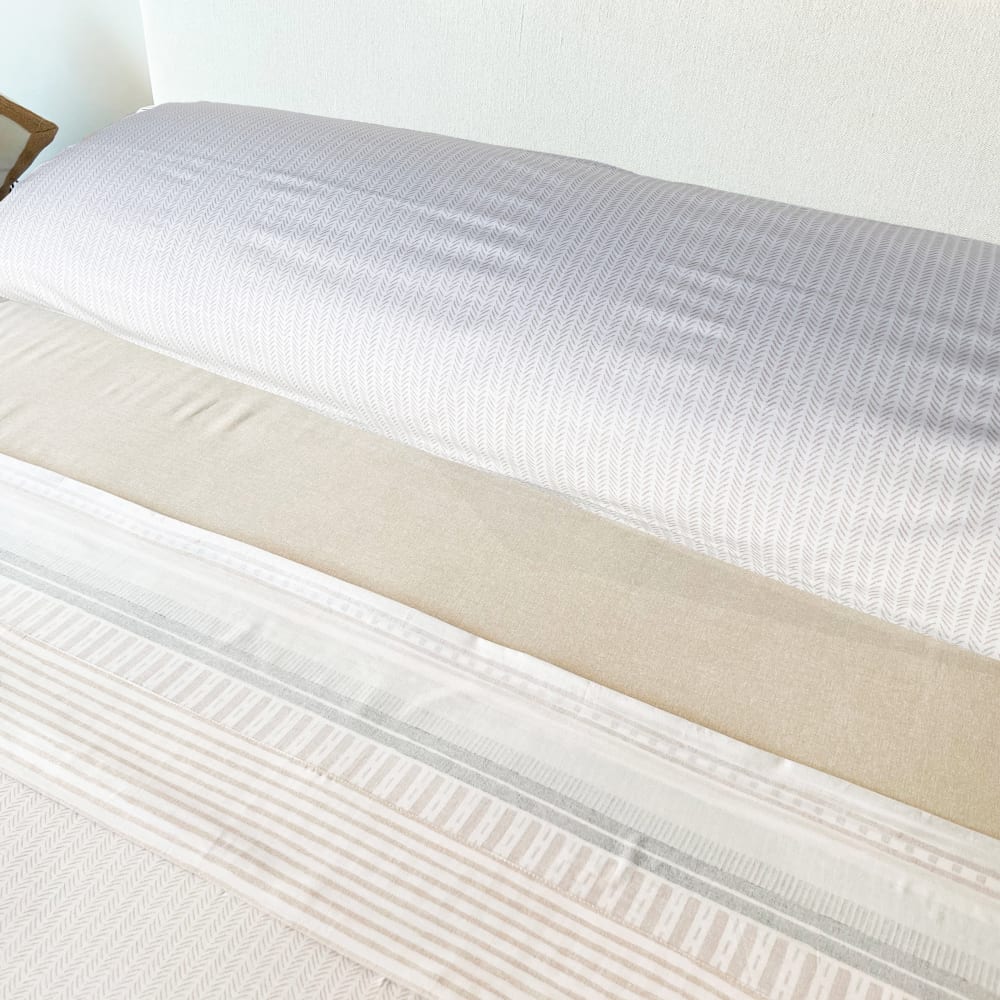 Juego de sábanas 100% algodón blanco 4 piezas rayas – cama 150 cm - Maisons du Monde