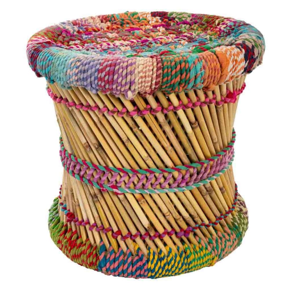 Set 2 taburetes de bambú multicolor - Maisons du Monde