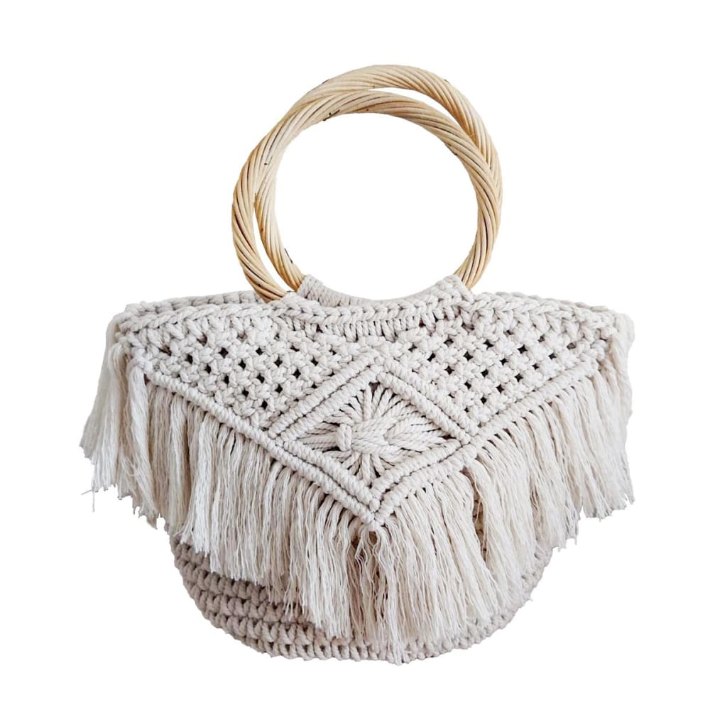 My Bliss Home Sac cabas en crochet, blanc style bord de mer - Coton
