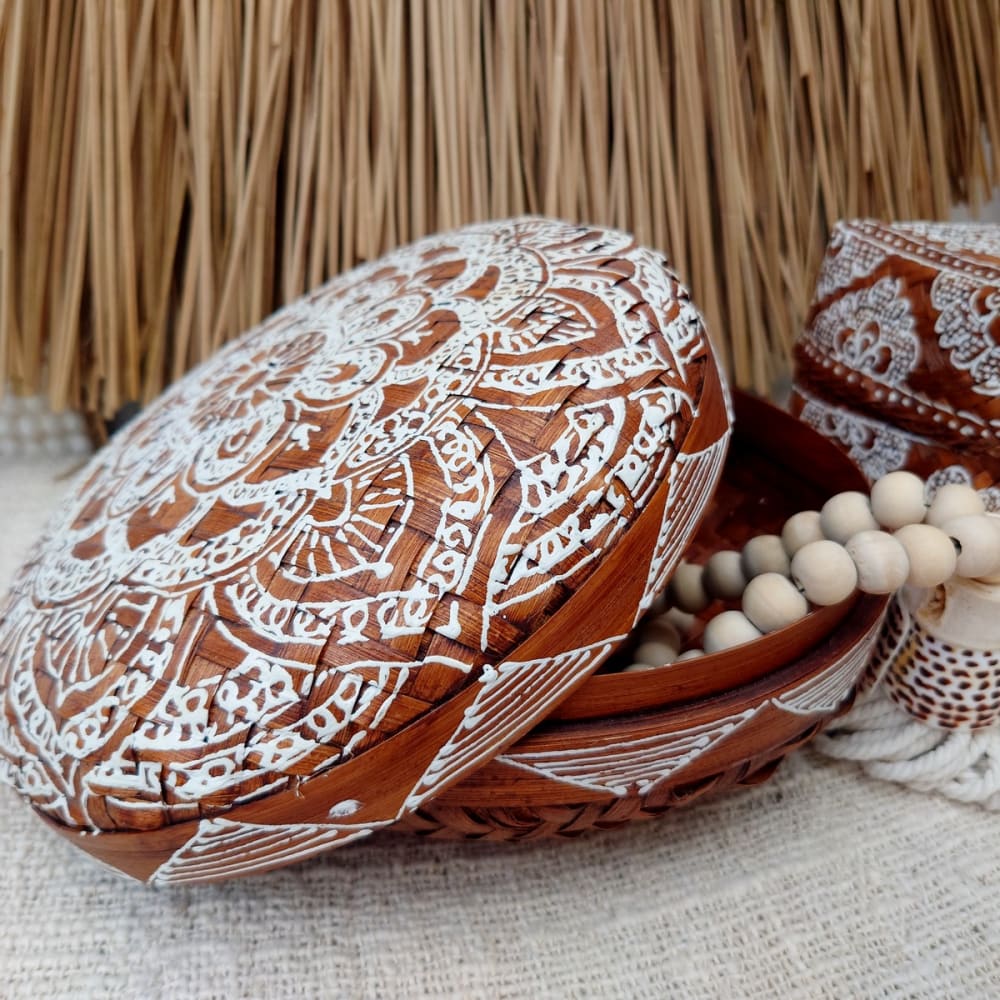 Boîtes en bambou rondes, marron - Lot de 3 - Maisons du Monde