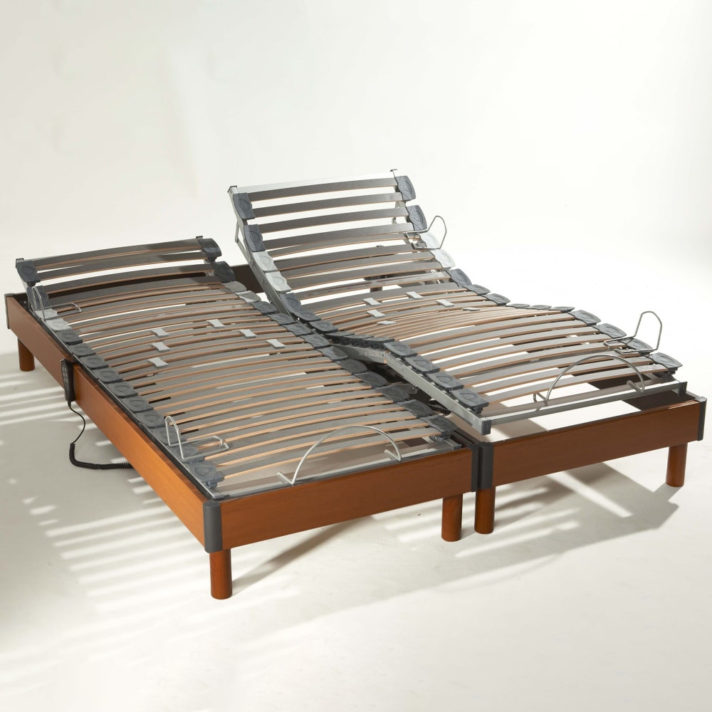 Sommiers électriques relaxation tous lattes 2x80x200 - Maisons du Monde