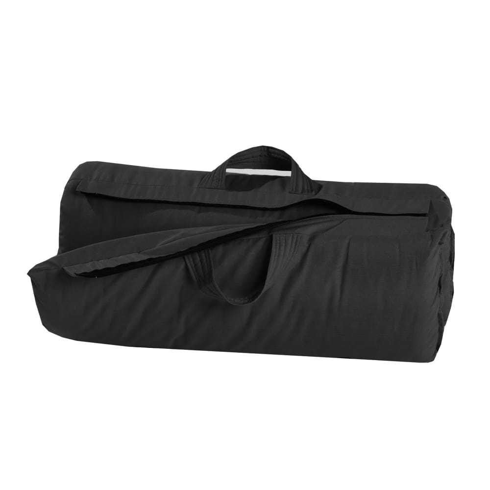 Matelas futon coton voyage enroulable gris anthracite 70x190