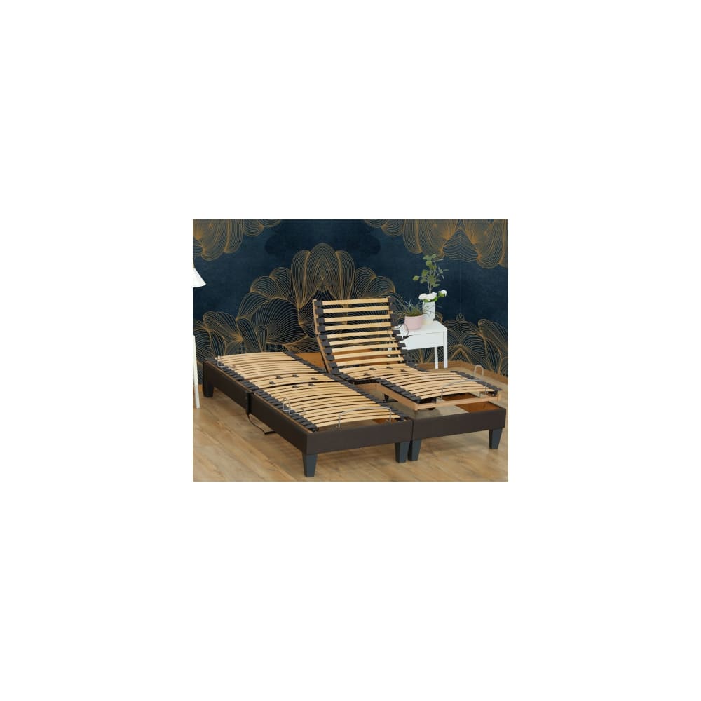 Lot de 2 sommiers de relaxation électrique vanessa 2x80x200