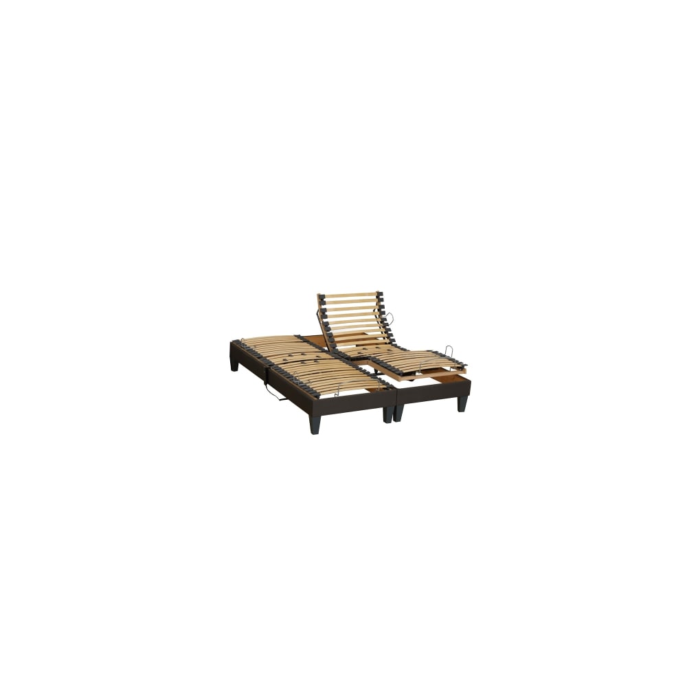 Lot 2 lits electriques anthracite 2x90x200 - Maisons du Monde