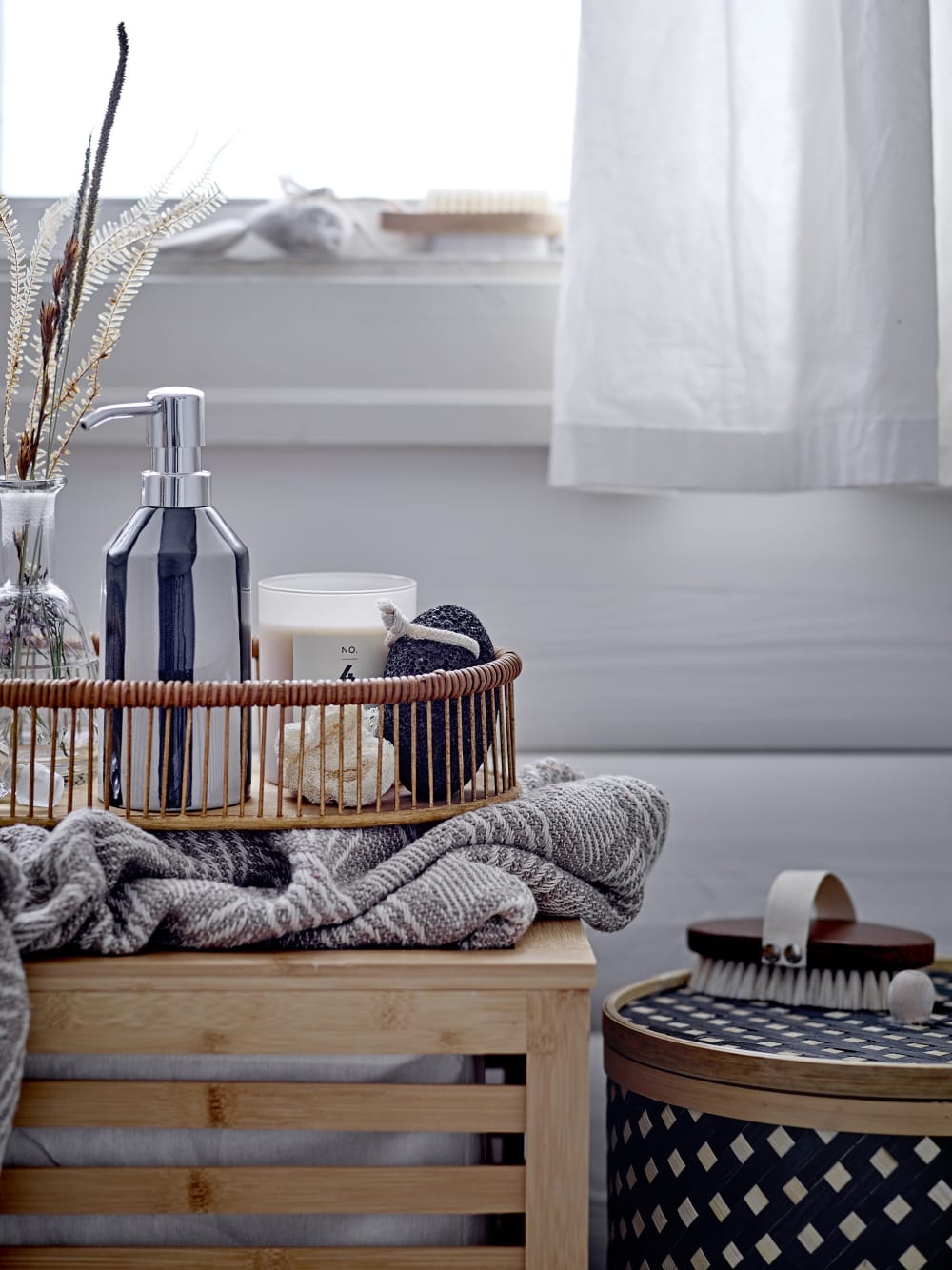 Wäschekorb aus Bambus, beige - Maisons Du Monde