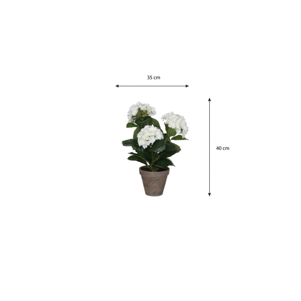 Planta artificial hydrangea blanco h40xb35xl35cm - Maisons du Monde