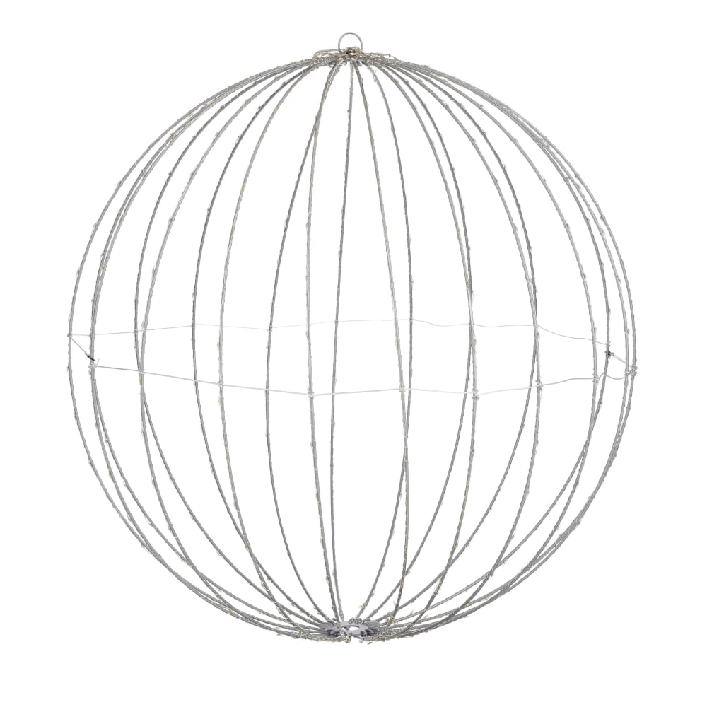Figurine lumineuse de noël blanc chaud fer h60xl60xl60cm