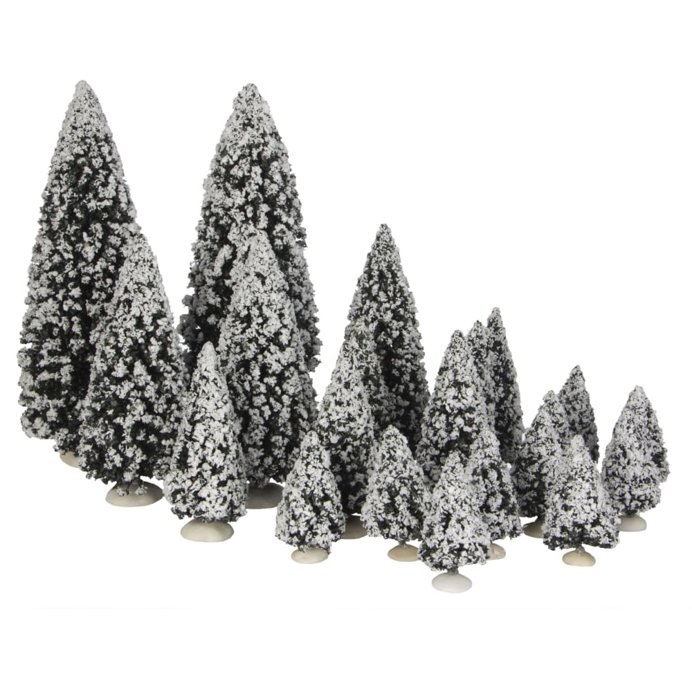 Árboles de navidad en miniatura - lote de 21