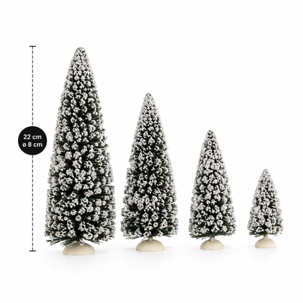 Village de noël vert plastique h22xl8xl8cm - Maisons du Monde