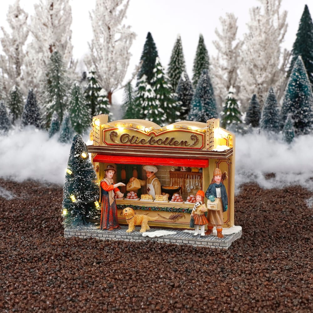 Village de noël miniature stand de beignets H12 - Maisons du Monde