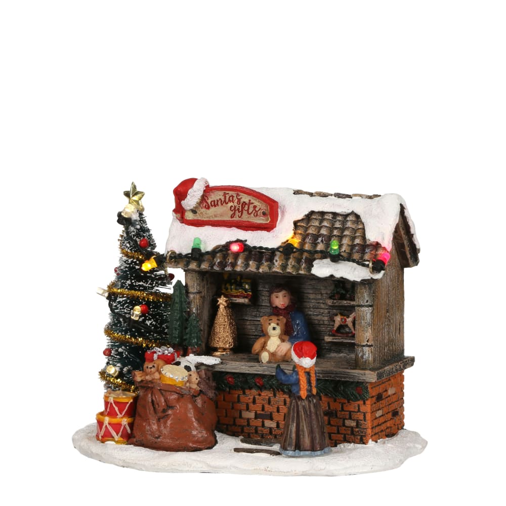 Pueblo navideño en miniatura Multicolor H11xB8.5xL13.5cm