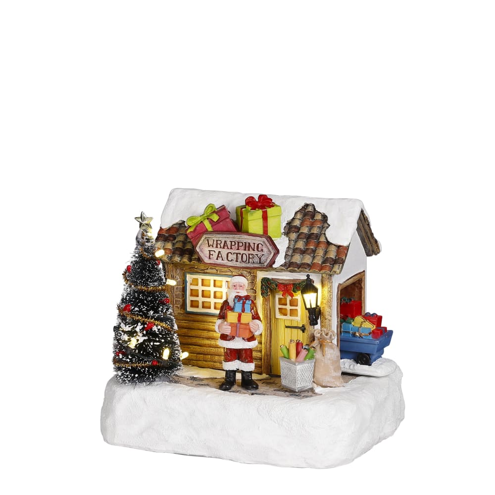 Miniatura de la aldea de navidad fábrica de regalos alt. 14