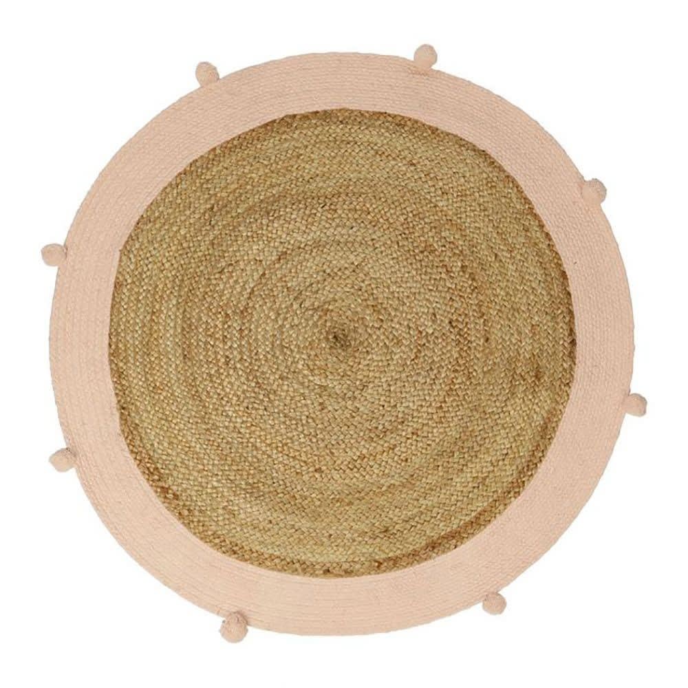 Tapis jute Rose