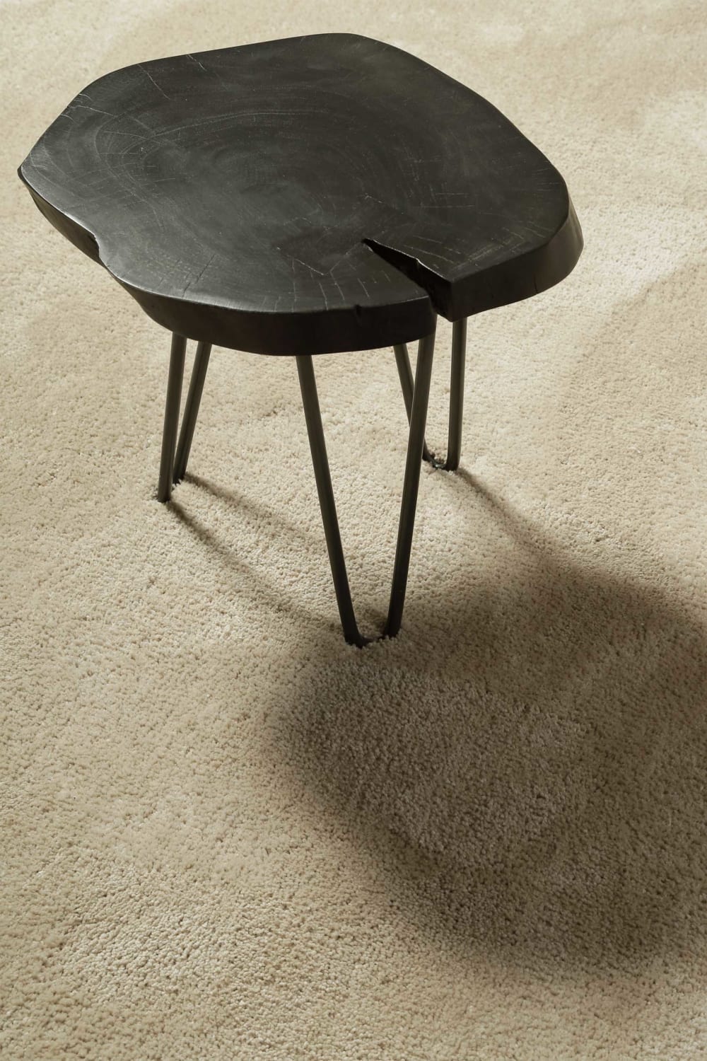 Tapis en microfibre dense beige doré 70x140 cm — vue 3