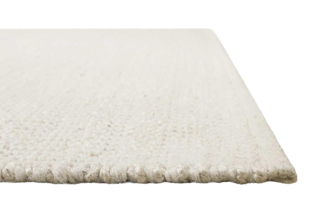 Tapis tissé main en laine et jute beige ivoire 160x230 — vue 4