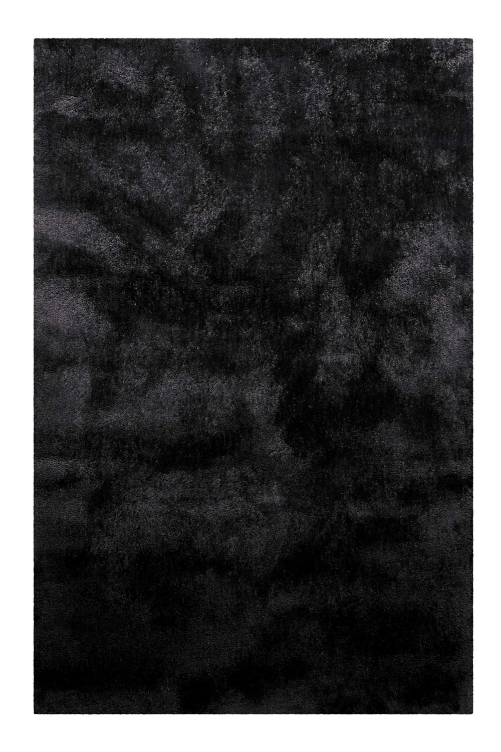 Alfombra de pelo largo extrasuave negro 70x140