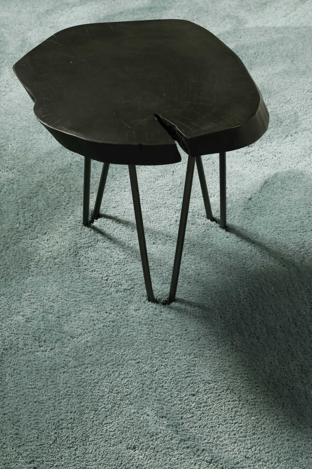 Tapis en microfibre dense vert bleu grisé 70x140 cm — vue 3