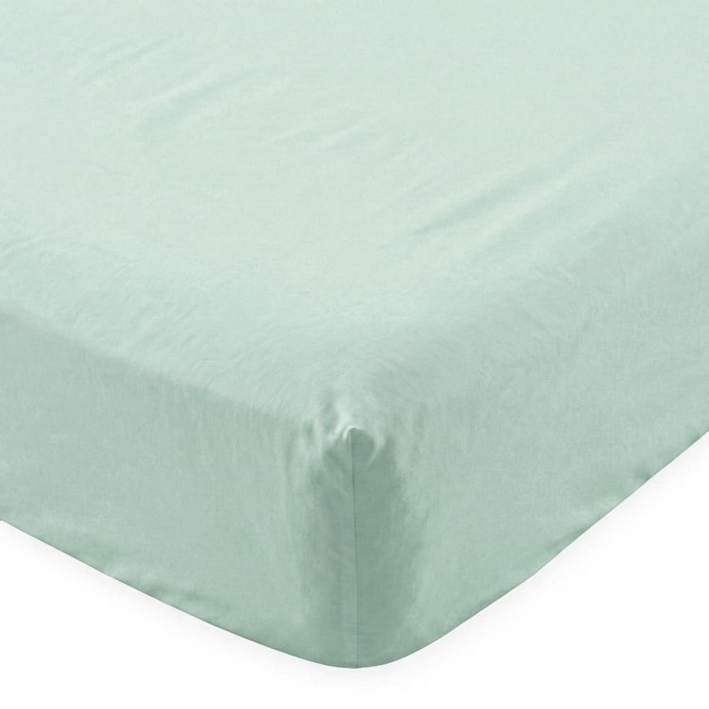 Drap-housse 100% Coton Menthe 200x200x32 cm
