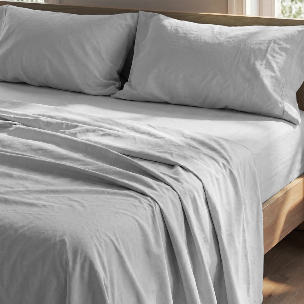 Bajera 100% algodón gris 90x200x32 cm (cama 90) - Maisons du Monde
