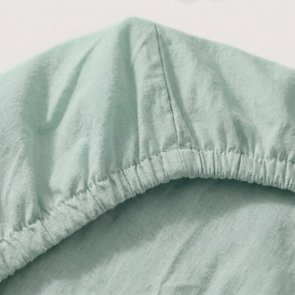 Drap-housse 100% Coton Menthe 160x200x32 cm — vue 3