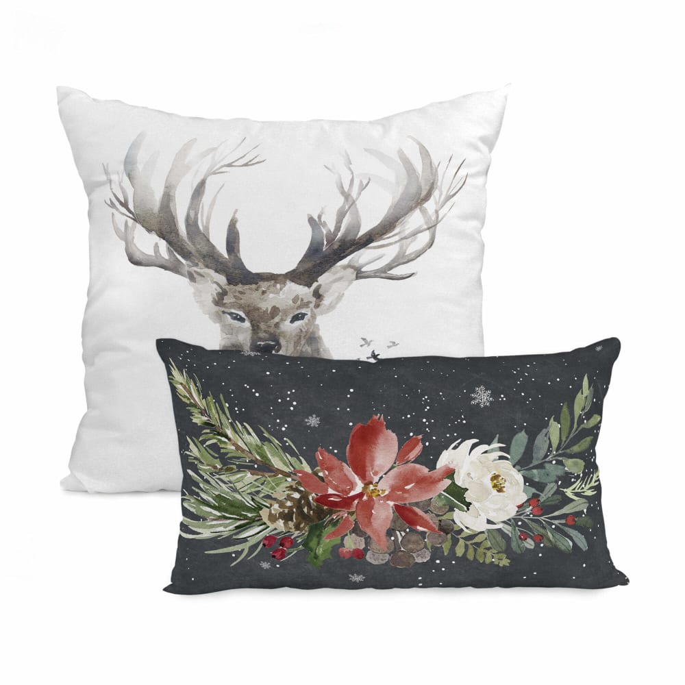 Housse de coussin 100% Coton Multicolore 50x50 + 50x30 cm