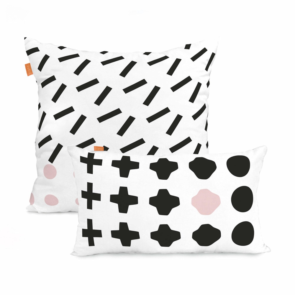 Housse de coussin 100% Coton Multicolore 50x50 + 50x30 cm