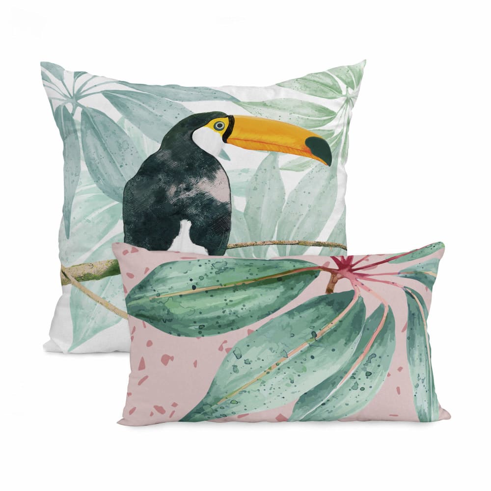 Housse de coussin 100% Coton Multicolore 50x50 + 50x30 cm