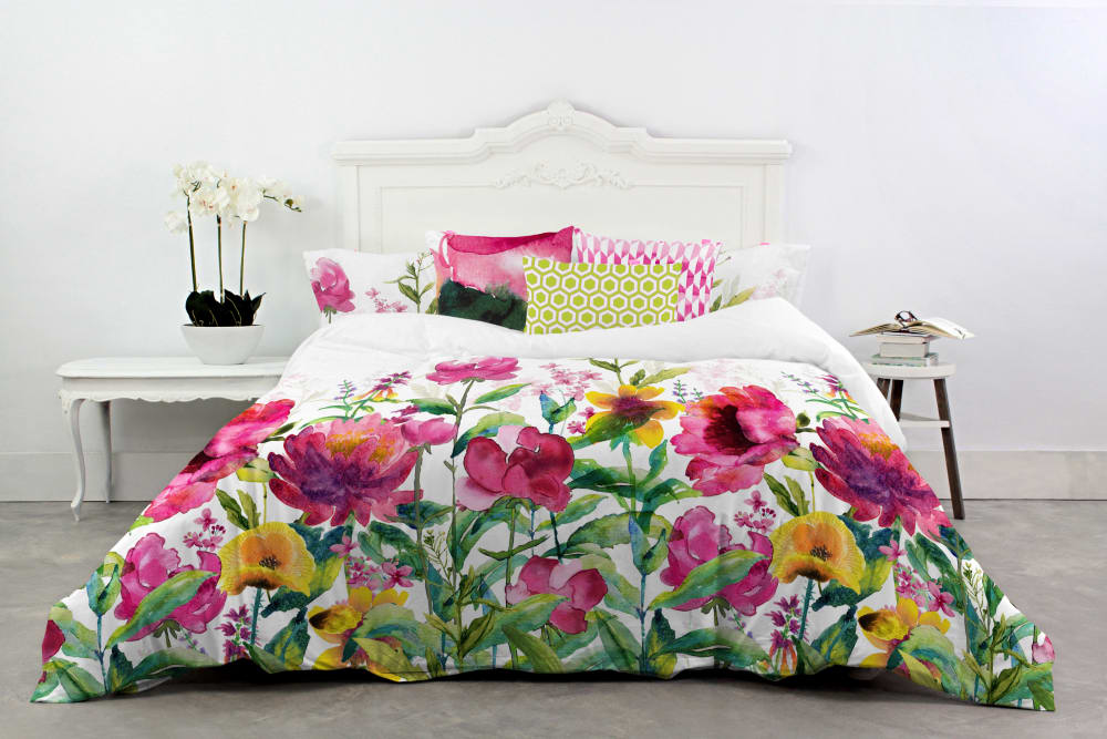 Happy Friday Bettbezug aus 100% Baumwolle 155x220 cm style modern Mehrfarbig Öko-Tex Zertifikat Baumwolle