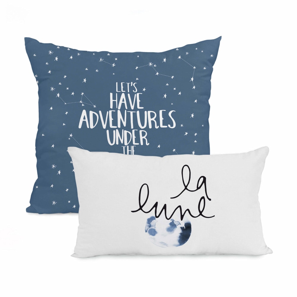 Housse de coussin 100% Coton Multicolore 50x50 + 50x30 cm