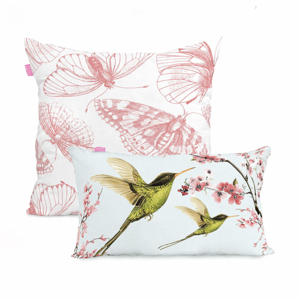 Housse de coussin 100% Coton Multicolore 50x50 + 50x30 cm