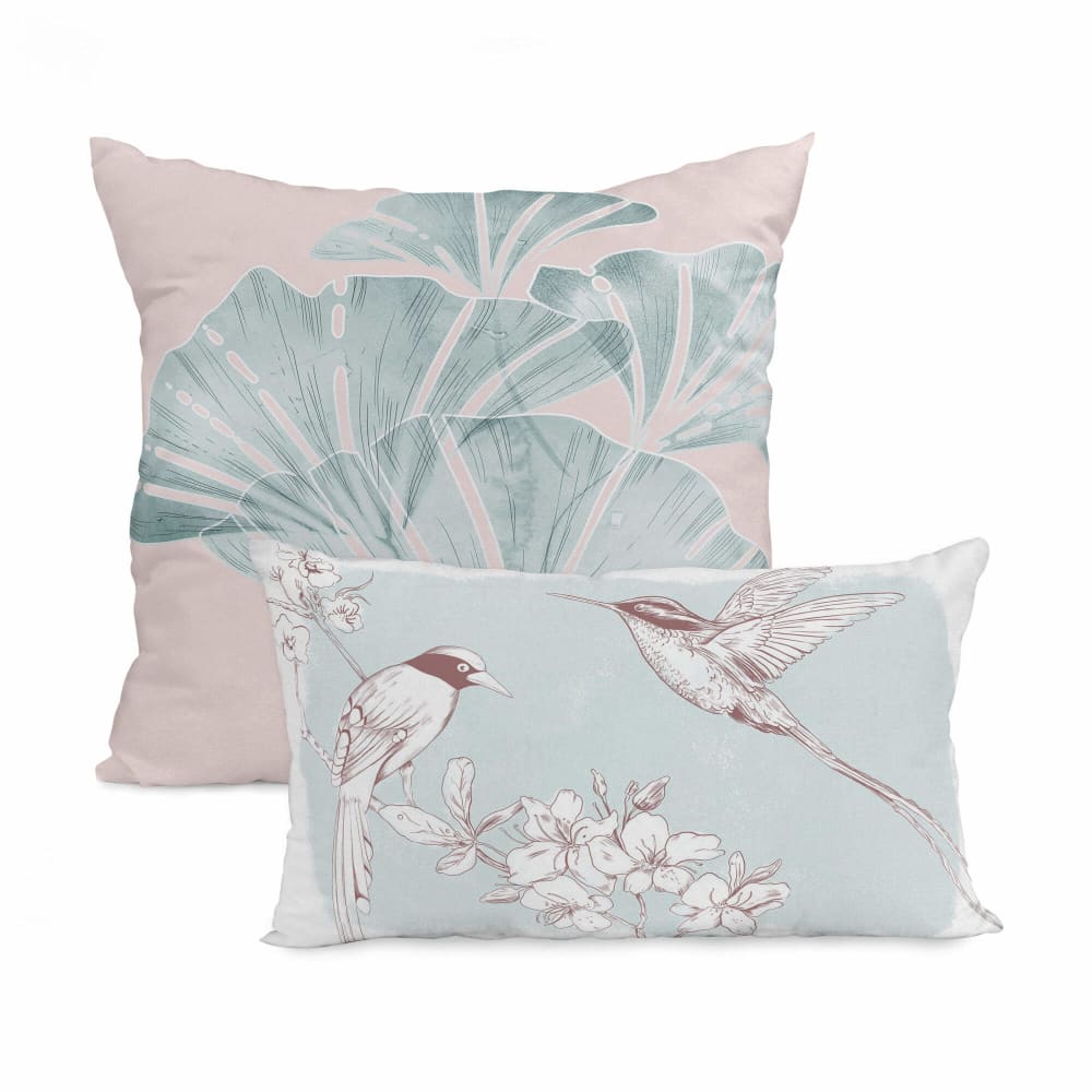 Housse de coussin 100% Coton Multicolore 50x50 + 50x30 cm