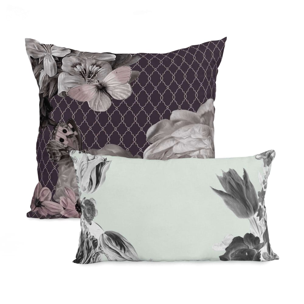Housse de coussin 100% Coton Multicolore 50x50 + 50x30 cm