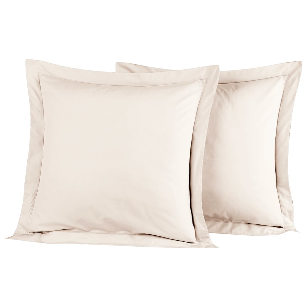 Lot de 2 taies d'oreiller en percale de coton petale 65x65 cm
