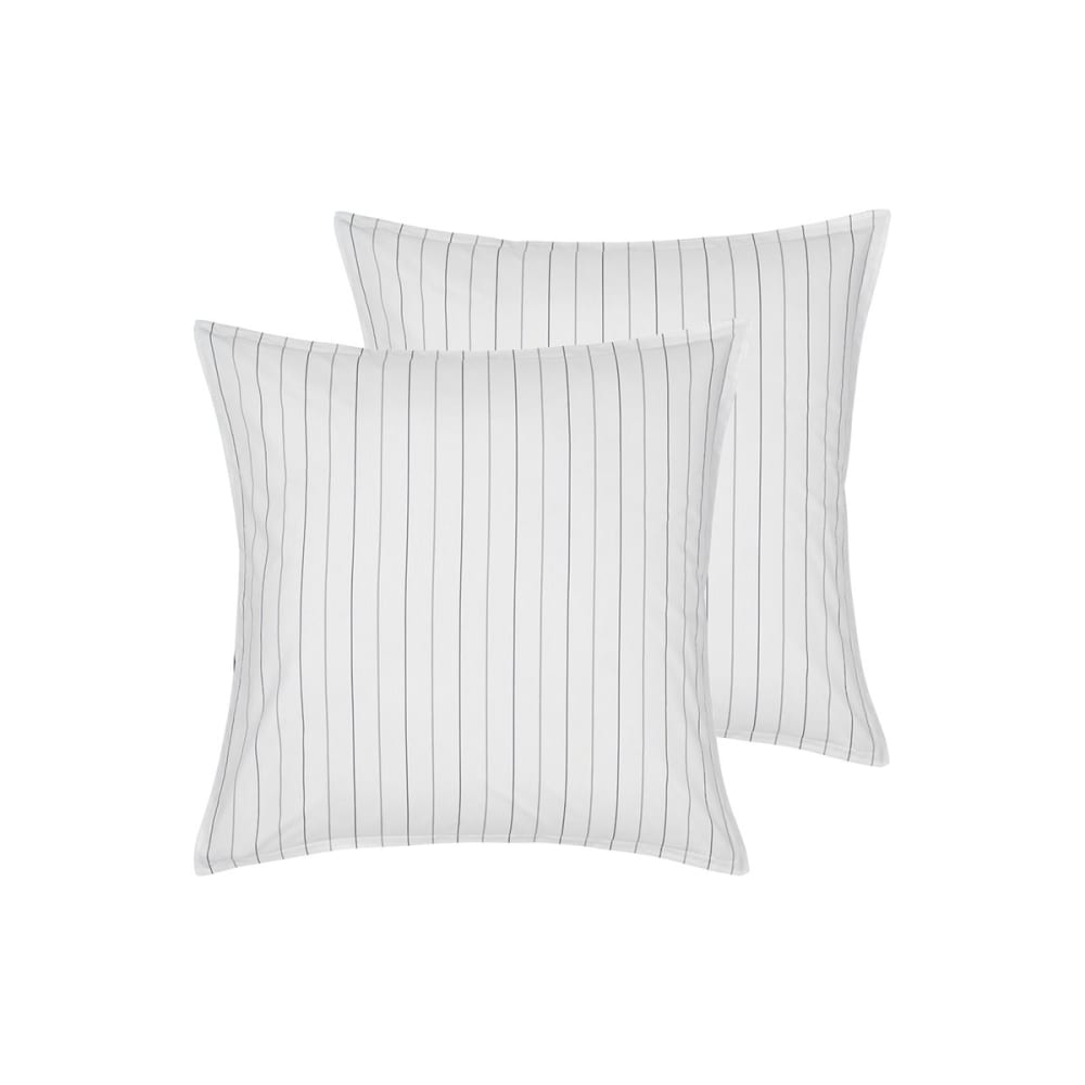 2 taies d'oreiller en percale de coton Blanc 65x65 cm