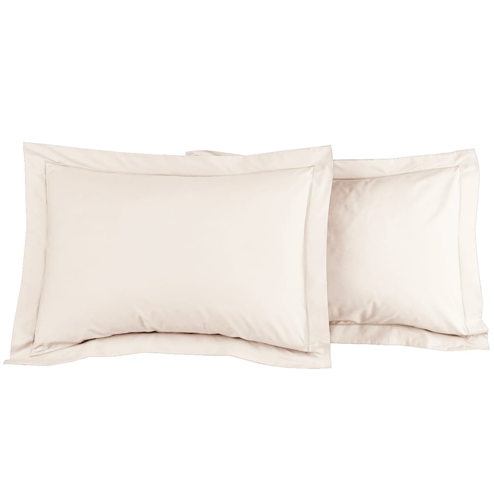Lot de 2 taies d'oreiller en percale de coton petale 50x70 cm