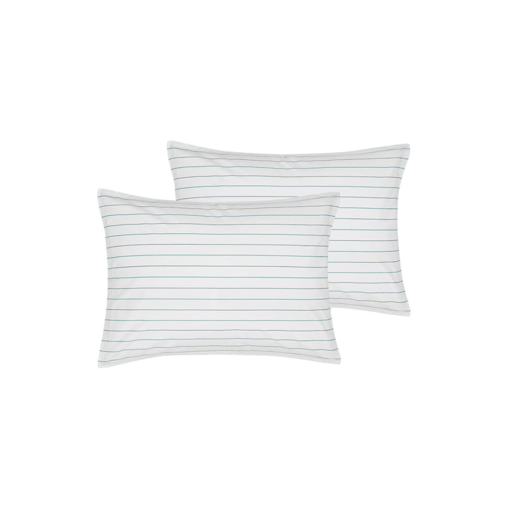 Lot de 2 taies d'oreillers en percale de coto petrol 50x70 cm