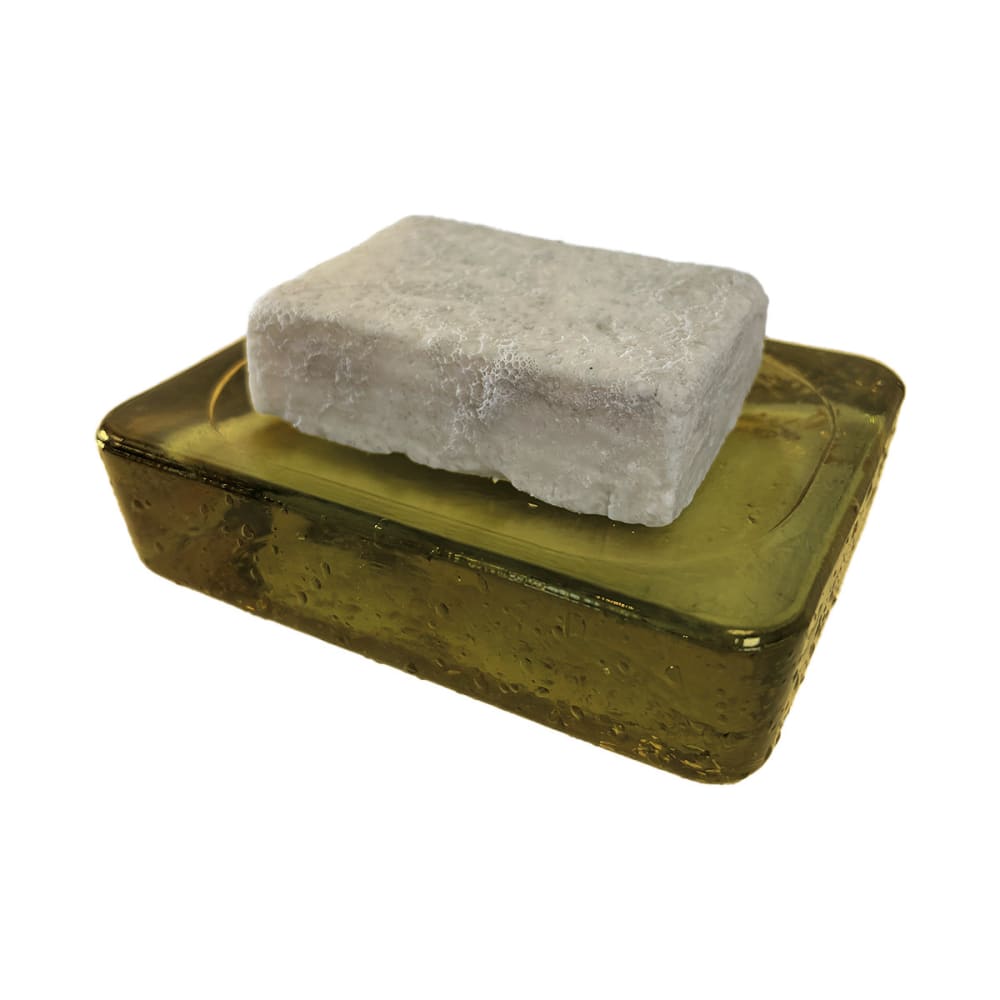 Pportesavon en verre recyclé miel 12x9x3 cm - Maisons du Monde