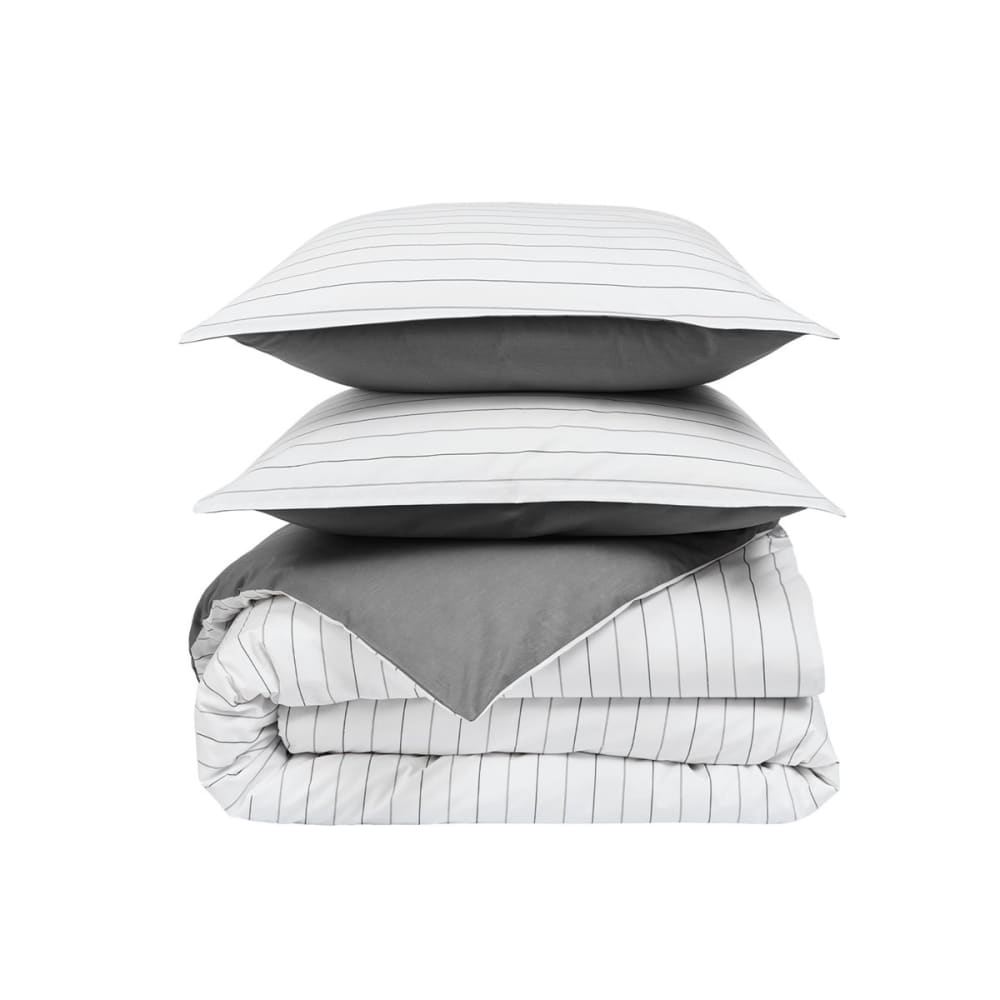 Parure de lit percale avec 2 taies 65x65 cm blanc 200x200 cm — vue 4