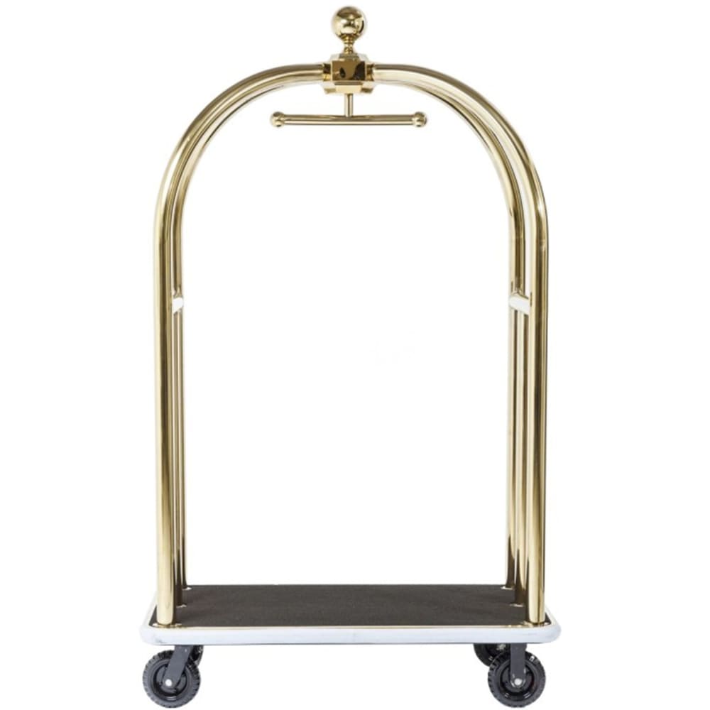Kare Design Chariot à bagages en acier doré style classique chic