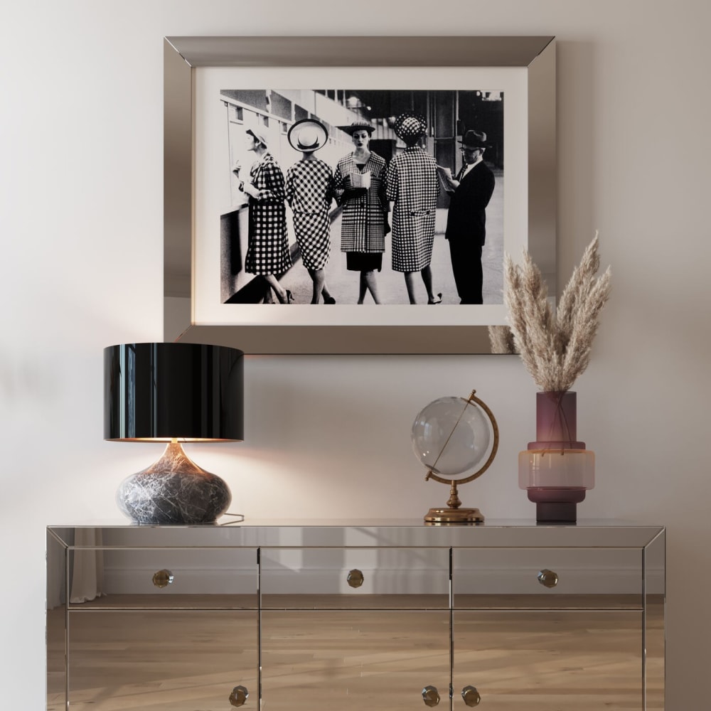Lampe effet marbre gris et abat-jour noir - Maisons du Monde