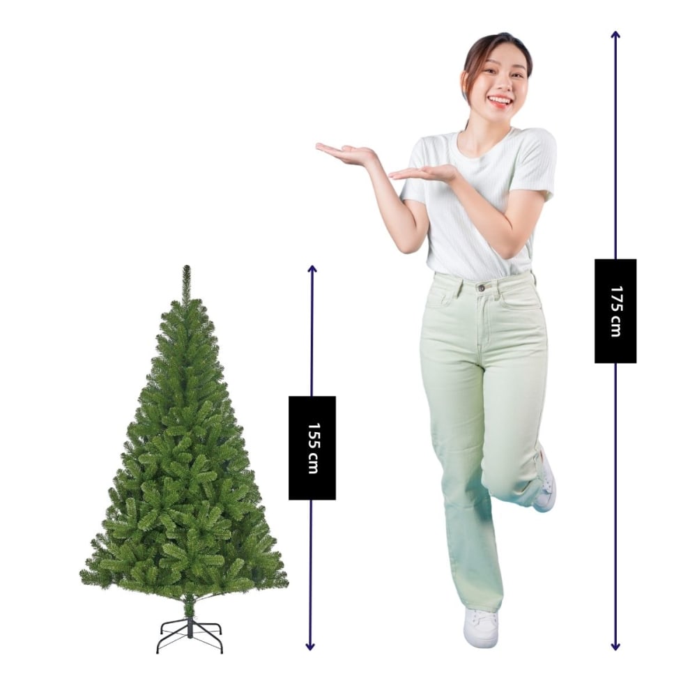 Árbol de navidad artificial charlton verde h155xb91xl91cm - Maisons du Monde